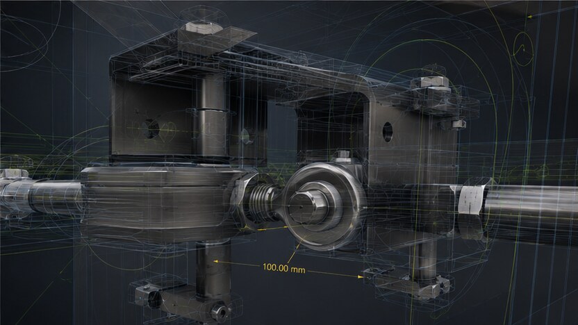 Antriebseinheit Motorhalter Getriebe CAD